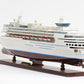 13" Brown and White Majesty of the Seas Boat Hand Painted Decorative Boat