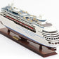 13" Brown and White Majesty of the Seas Boat Hand Painted Decorative Boat