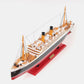 13" Black and Red Solid Wood Hand Painted RMS Empress of Ireland Model Boat