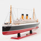 13" Black and Red Solid Wood Hand Painted RMS Empress of Ireland Model Boat