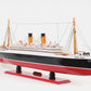 13" Black and Red Solid Wood Hand Painted RMS Empress of Ireland Model Boat