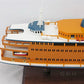 11" Maroon Staten Island Ferry Boat Hand Painted Decorative Boat