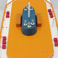 11" Maroon Staten Island Ferry Boat Hand Painted Decorative Boat