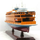 11" Maroon Staten Island Ferry Boat Hand Painted Decorative Boat
