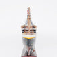 13" Black and White Solid Wood Hand Painted 1912 RMS Titanic Lights Model Boat