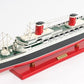 9" Black and Red Solid Wood Hand Painted SS United States 1952 Model Boat