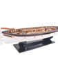 6" Brown and White Solid Wood Hand Painted RMS Titanic Lifeboat No.7 Model Boat