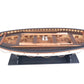 6" Brown and White Solid Wood Hand Painted RMS Titanic Lifeboat No.7 Model Boat