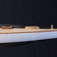 12" Black and White Solid Wood Hand Painted Shamrock V Yacht Half-Hull Model Boat