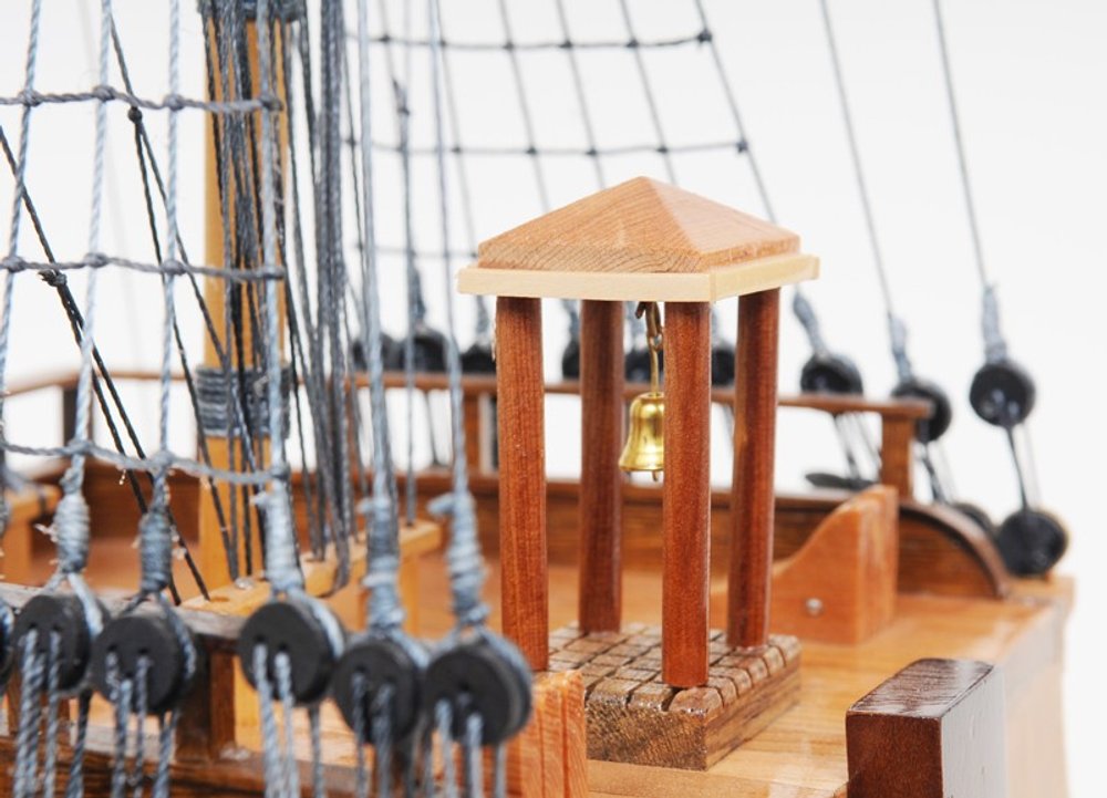 29" Wood Brown HMS Victory Bow Section Hand Painted Decorative Boat