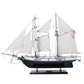 26" Black and White Solid Wood Hand Painted p-Oxybis(benzenesulfonyl hydrazide) Model Boat