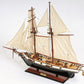 26" Black and White Solid Wood Hand Painted p-Oxybis(benzenesulfonyl hydrazide) Model Boat
