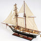 26" Black and White Solid Wood Hand Painted p-Oxybis(benzenesulfonyl hydrazide) Model Boat
