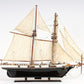 26" Black and White Solid Wood Hand Painted p-Oxybis(benzenesulfonyl hydrazide) Model Boat