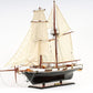 26" Black and White Solid Wood Hand Painted p-Oxybis(benzenesulfonyl hydrazide) Model Boat