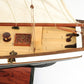 26" Black and White Solid Wood Hand Painted p-Oxybis(benzenesulfonyl hydrazide) Model Boat