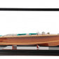 15" Wood Brown c1928 Chris Craft Triple Cockpit Hand Painted Boat with Case