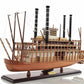 17" Wood Brown Solid Wood Hand Painted King of Mississippi Model Boat