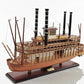 17" Wood Brown Solid Wood Hand Painted King of Mississippi Model Boat