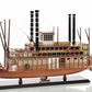 17" Wood Brown Solid Wood Hand Painted King of Mississippi Model Boat