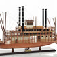 17" Wood Brown Solid Wood Hand Painted King of Mississippi Model Boat
