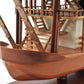 17" Wood Brown Solid Wood Hand Painted King of Mississippi Model Boat