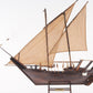 27" Wood Brown Solid Wood Hand Painted Dhow Medium Model Boat