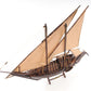 27" Wood Brown Solid Wood Hand Painted Dhow Medium Model Boat