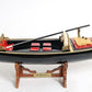 8" Black and Red Venetian Gondola Hand Painted Decorative Boat