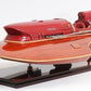 10" Solid Wood Hand Painted Ferrari Hydroplane Large Model Boat