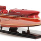 10" Solid Wood Hand Painted Ferrari Hydroplane Large Model Boat
