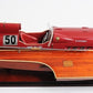 10" Solid Wood Hand Painted Ferrari Hydroplane Large Model Boat