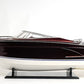 11" Black and White Solid Wood Hand Painted Riva Rivarama Luxury Yacht Exclusive Edition Model Boat