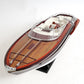 11" Black and White Solid Wood Hand Painted Riva Rivarama Luxury Yacht Exclusive Edition Model Boat
