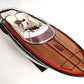 11" Black and White Solid Wood Hand Painted Riva Rivarama Luxury Yacht Exclusive Edition Model Boat
