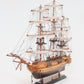 20" Wood Brown Solid Wood Hand Painted 1797 USS Constitution Small Model Boat