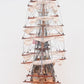 20" Wood Brown Solid Wood Hand Painted 1797 USS Constitution Small Model Boat