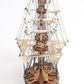 32" Wood Brown Solid Wood Hand Painted c1665 Zeven Provincien Model Boat