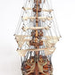 32" Wood Brown Solid Wood Hand Painted c1665 Zeven Provincien Model Boat