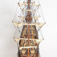 32" Wood Brown Solid Wood Hand Painted c1665 Zeven Provincien Model Boat