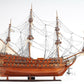 32" Wood Brown Solid Wood Hand Painted c1665 Zeven Provincien Model Boat