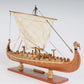 13" Wood Brown Solid Wood Hand Painted Model Boat Tabletop Sculpture