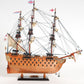 18" Wood Brown HMS Victory Hand Painted Decorative Boat