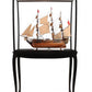 69" Wood Brown Solid Wood Hand Painted HMS Surprise 1796 Large Floor Display Case Model Boat