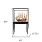 69" Wood Brown Solid Wood Hand Painted HMS Surprise 1796 Large Floor Display Case Model Boat