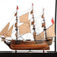 69" Brown Solid Wood Hand Painted Boat Model Boat