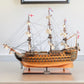 32" Wood Brown Solid Wood Hand Painted HMS Victory Copper Bottom Model Boat