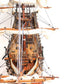 32" Wood Brown Solid Wood Hand Painted HMS Victory Copper Bottom Model Boat