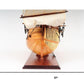 34" Wood Brown Solid Wood Hand Painted HMS Endeavour 1768 Open Hull Model Boat
