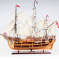 34" Wood Brown Solid Wood Hand Painted HMS Endeavour 1768 Open Hull Model Boat